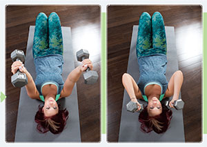 Lying Down Triceps Extensions