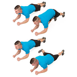 Plank with an Alternating L-Tap