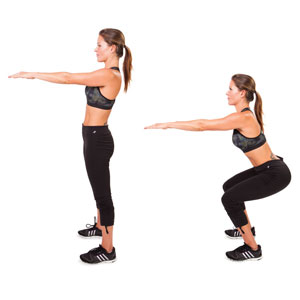 Body weight squats