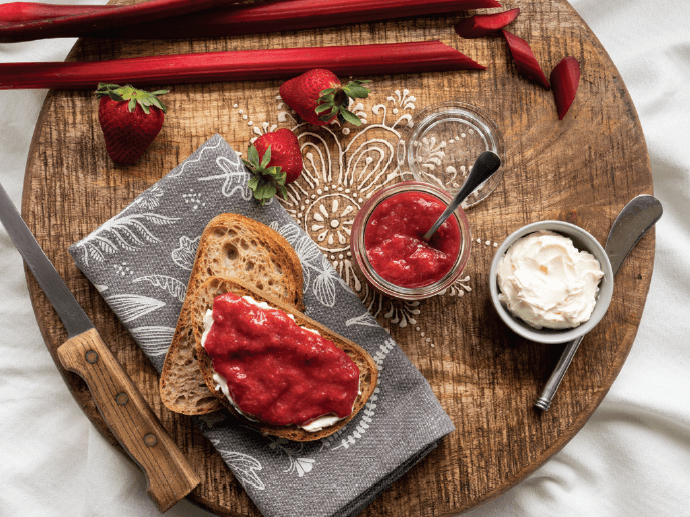 Rhubarb Strawberry Collagen Jam